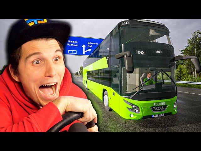 Notbremsung auf der AUTOBAHN! (mit dem neuen LUXUS Doppeldecker)  (Flixbus) Fernbus Simulator