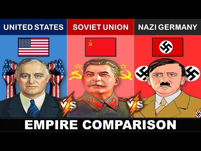 USA vs USSR vs Nazi Germany - Empire Comparison