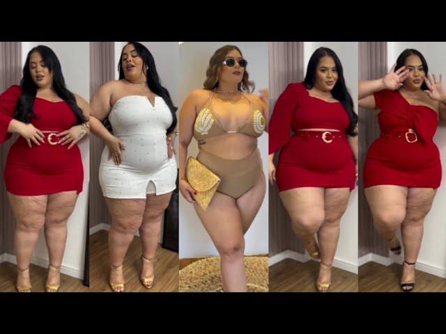 Plus size bikini try on haul  Curvy women fashion #curvy