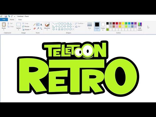 How to draw the Teletoon Retro logo using MS Paint | How to draw on your computer