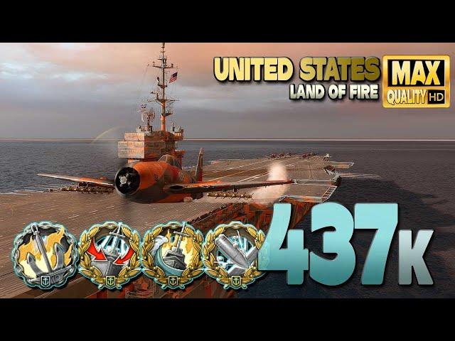 Aircraft Carrier United States with a giantic +430k damage game - World of Warships