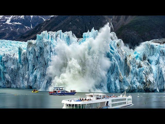 Most Awesome Glacier Calving and Tsunami Wave Compilation 2