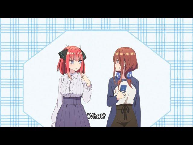 Miku looked suspiciously at Nino ~~ | Gotoubun no Hanayome Season 2