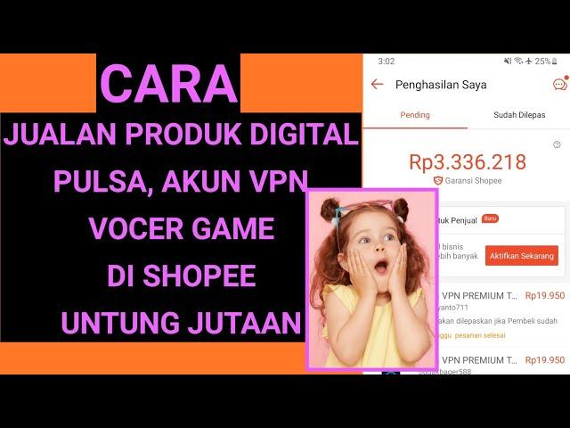 Untung Jutaan | Cara Jualan Produk digital / non fisik di Shopee menggunakan jasa kirim toko