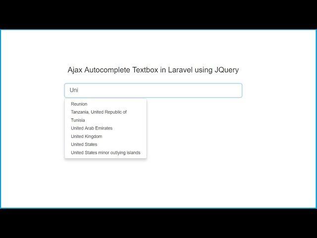 Ajax Autocomplete in Laravel