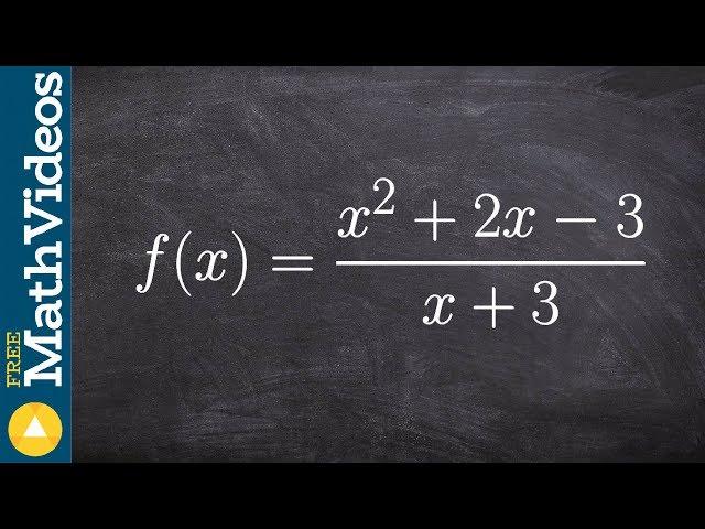 How to graph a rational function with a hole