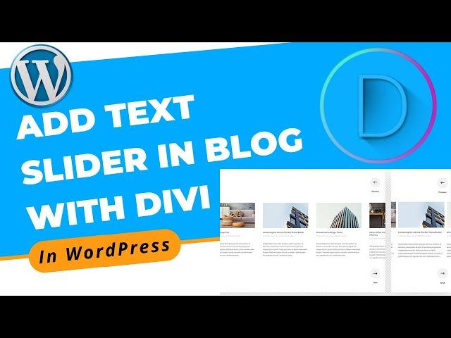 How to Add Text Slider in Blog With Divi Builder in WordPress | Divi Page Builder Tutorial 2022