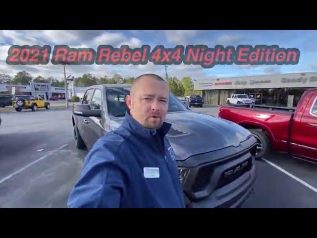 2021 Ram Rebel 4x4 Night Edition With panoramic sunroof walk around #carguyjake #sandysansingcdjr