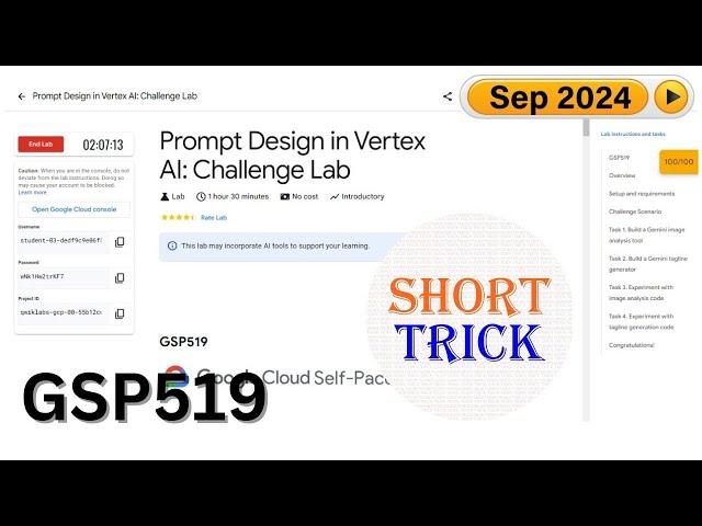 [SEP'24] Prompt Design in Vertex AI: Challenge Lab | #GSP519 | #qwiklabs