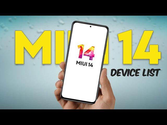 MIUI 14 Device List (Android  13) Xiaomi, POCO and REDMI Phones