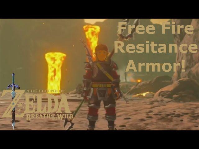 FREE FLAMEBREAKER ARMOR! How to get Free Fire Resistance Armor - Zelda Breath of the Wild