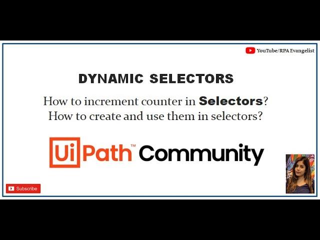 Dynamic Selectors | How to add counter and variable in Selectors in UiPath | UiPath