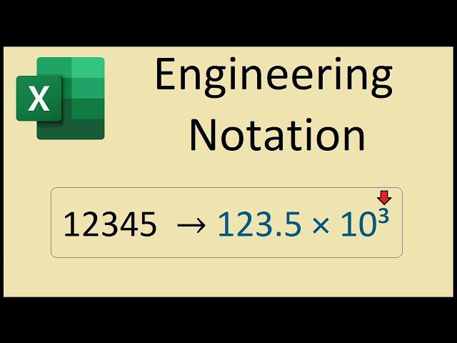 Engineering Notation in Excel