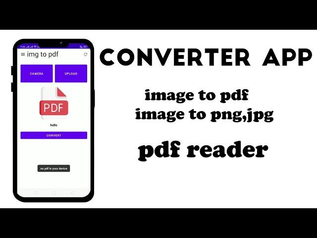 Pdf reader and convert image to pdf, jpg, png in Android Studio preview