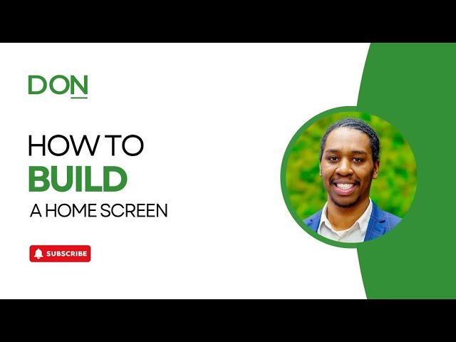 How to create a home screen in Glide