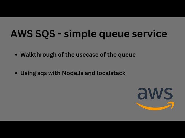 AWS SQS use case walkthrough and using sqs with node js