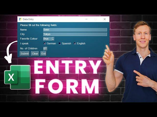 How to Create an Excel Data Entry Form in 10 Minutes Using Python (No VBA) | Easy & Simple
