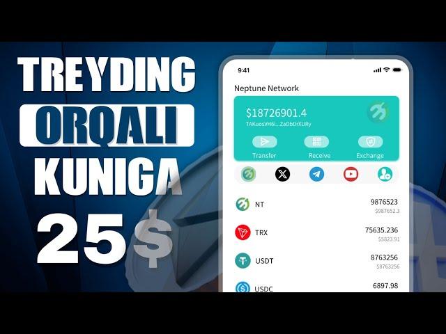 TREYDING ORQALI KUNIGA 25$ ISHLASH | INTERNETDA PUL ISHLASH 2023