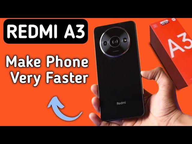 Redmi A3 fast kaise banaye, how to make phone very faster in redmi, how to remove animation in redmi