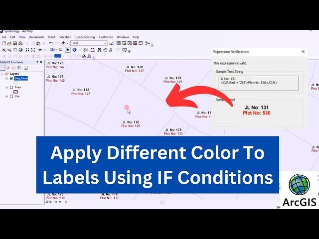 How To Apply Different Color To Labels Using IF Conditions  in ArcMap