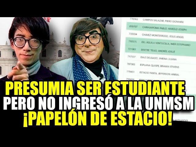 ANÍBAL ESTACIO QUEDA EN RIDÍCULO TRAS NO INGRESAR A LA UNMSM Y PRESUMIR SER ESTUDIANTE D FILOSOFÍA