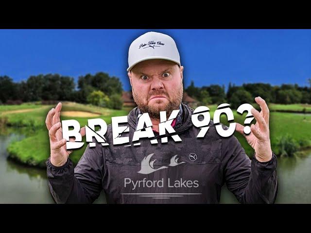 Can BIG Ange BREAK 90??? (Water On Every Hole !!) | Pyrford Lakes