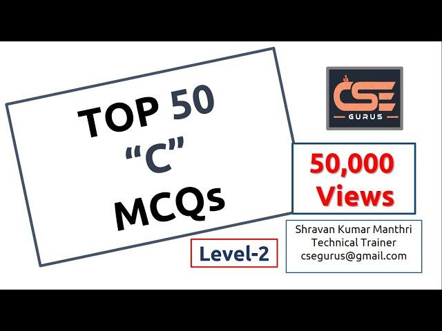 Top 50 MCQs in C