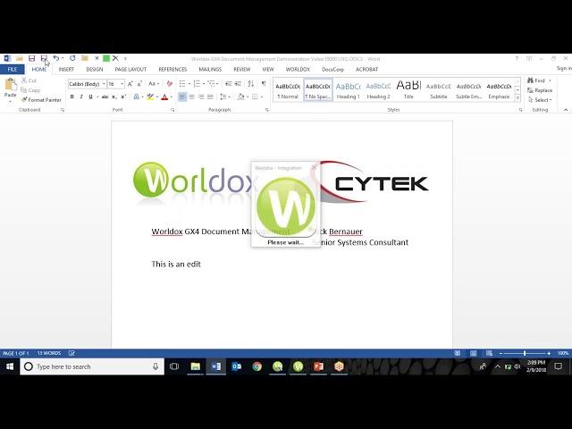 Worldox GX4 Quick Demonstration