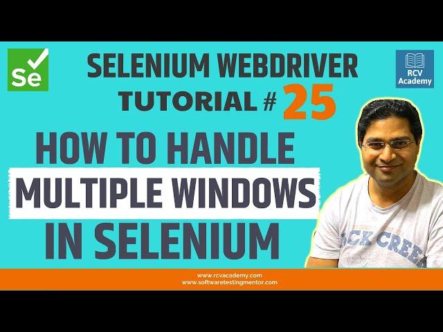 Selenium WebDriver Tutorial #25 - How to Handle Multiple Windows in Selenium