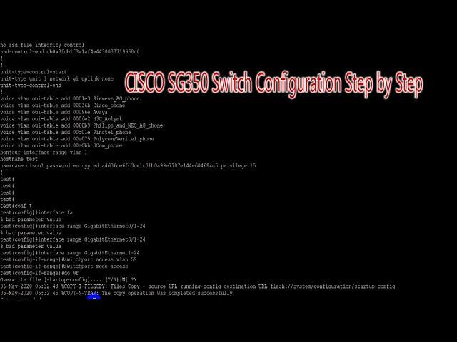 CISCO SG350 Switch Configuration Step by Step