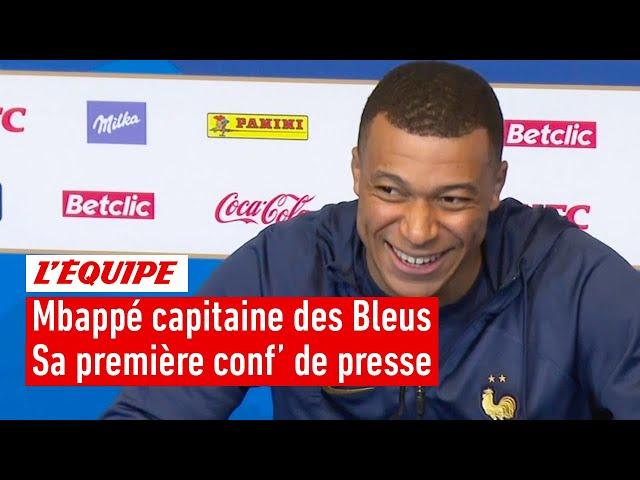 "C'est un kiff !" : La première conférence de Kylian Mbappé en tant que capitaine des Bleus