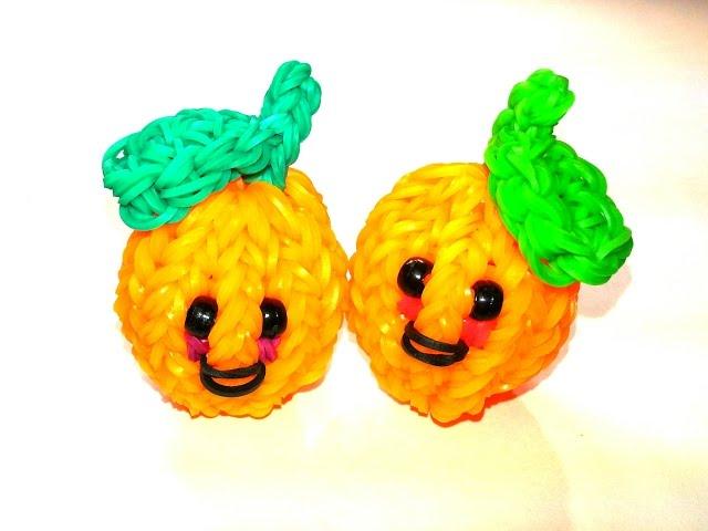 3-D Happy Orange Tutorial by feelinspiffy (Rainbow Loom)