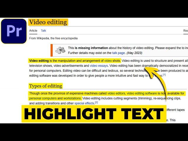 How to Highlight Text in Premiere Pro | Text Highlighter Effect