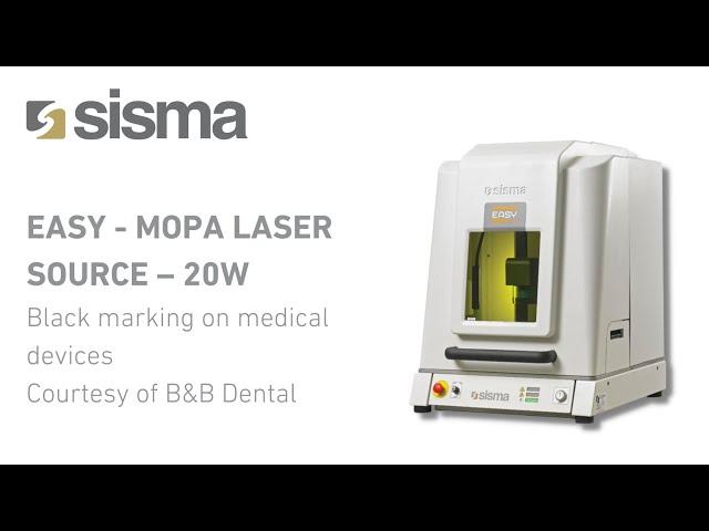 Sisma - Easy  Mopa Laser source 20W - Black marking on medical devices