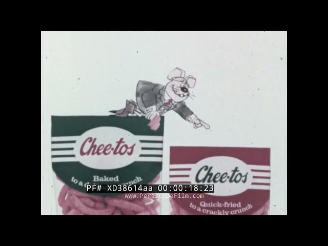 1970s CHEETOS TV COMMERCIAL w/ CHEETOS MOUSE  " CHEESE THAT GOES CRUNCH " XD38614aa