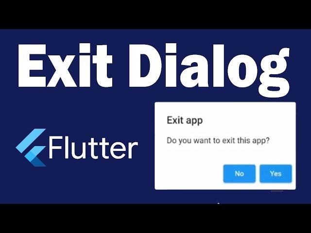 Exit Dialog Box in Flutter | Speed Code | UI Tutorial | 2024