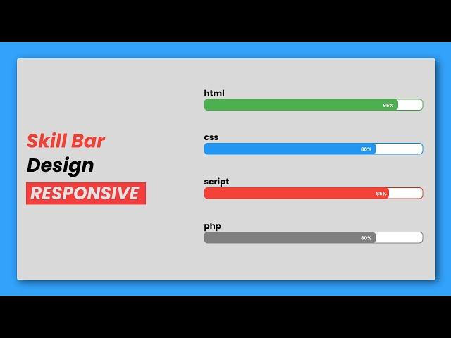 Responsive Skill Bar | HTML And CSS