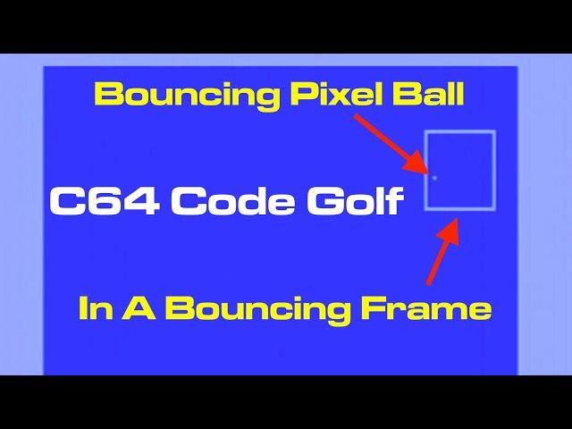 C64 BASIC Bouncing Pixel Inside Bouncing Sprite Optimization Challenge