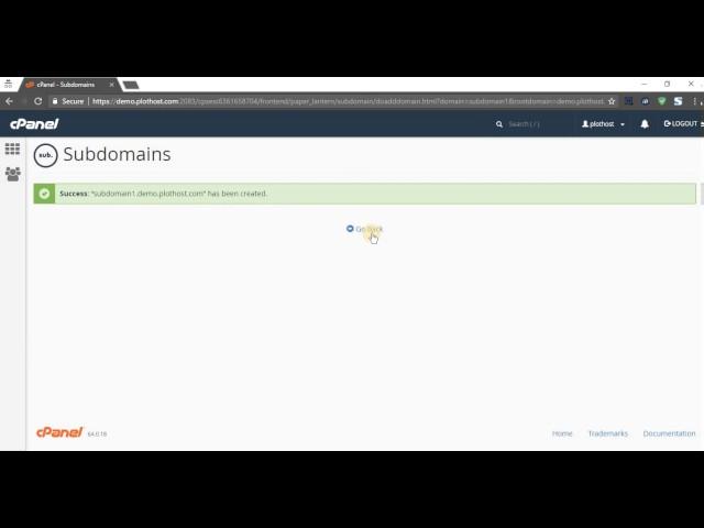 How to create/delete subdomains in cPanel