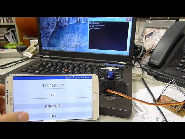 ESP8266 ESP12E android app servo