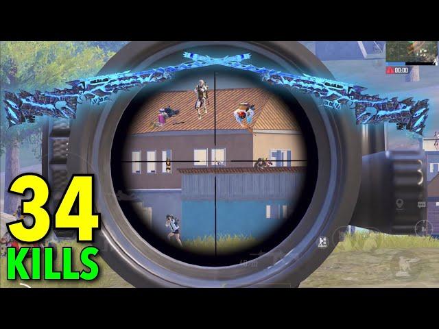 34 KillsREAL KING OF SNIPER AWM PUBG Mobile