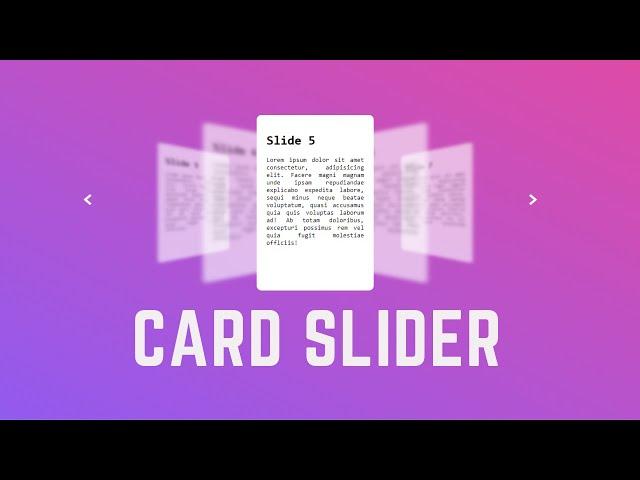 Animation Card Slider in HTML CSS & JavaScript | Owl Carousel