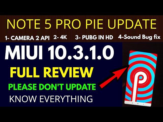 Miui 10.3.1.0 Android pie update Full Review| Redmi note 5 pro Miui 10.3.1.0 Pie Update Full Review