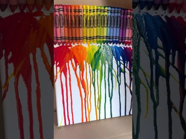 AD Wax Crayon melting on a canvas! So fun! Give it a go! #artsandcrafts #processart #stemeducation