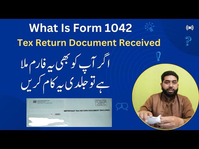 Important Tax Return Document Enclosed | Form 1042 From Google AdSense