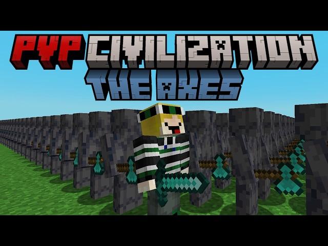 Minecraft but I discover the AXES of PVP CIVILIZATION