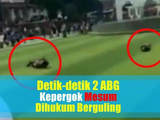 Video Detik-detik 2 ABG Kepergok Mesum dan Dihukum Berguling