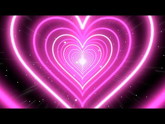 Heart BackgroundPink Tunnel Heart Background Screensaver Video Effects - Heart Lights Background