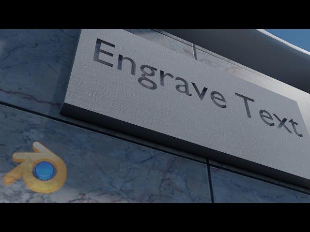 How to engrave (carve) a text onto any object || Blender: Beginner to Better