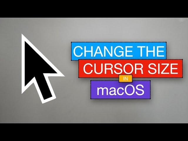 How to Change Cursor Size in macOS | Tech to the Point | Neev THM